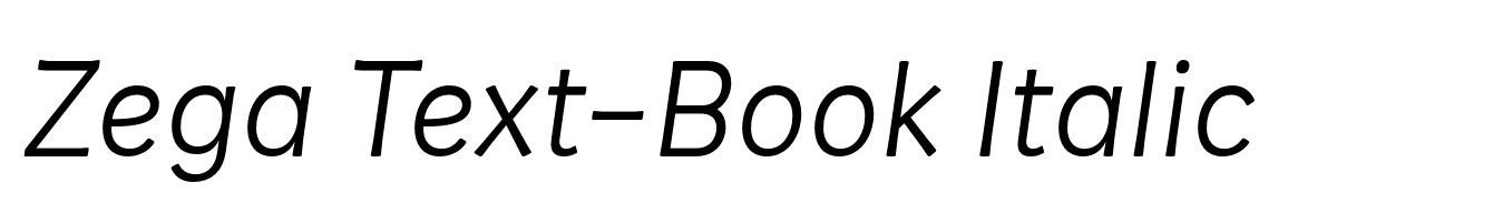 Zega Text-Book Italic
